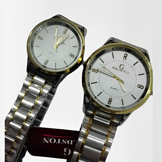 Stainless Steel (Couple Watch) | GOLDSTON | Quartz | New Luxury Design