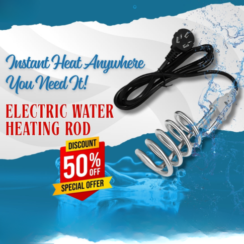 Electric Water Heating Rod for Heating Water in container like Bucket Basin Bath tub mini inflatable Swimming Pool and More